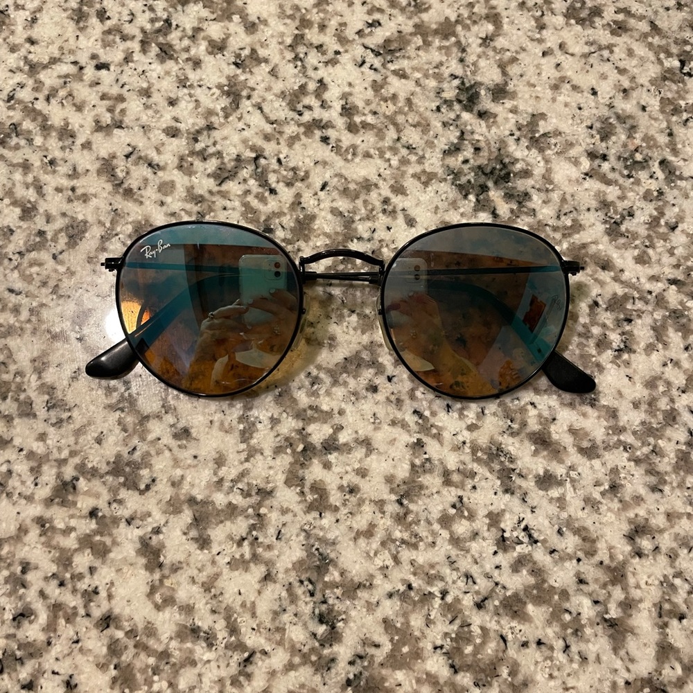 Raybans Circle Lens Blue Tint